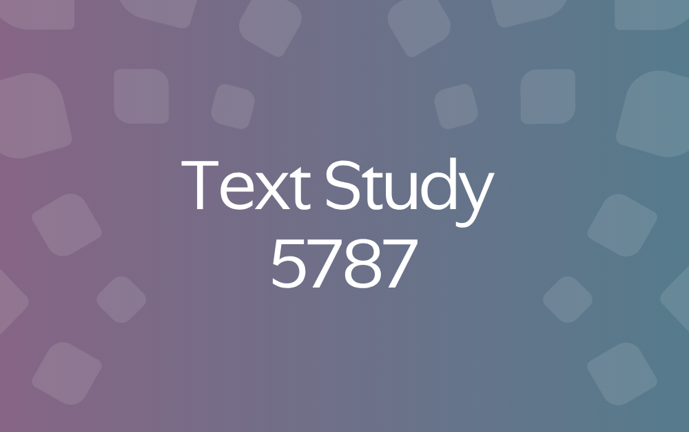 Text Study 5787 homepage Returning Anew